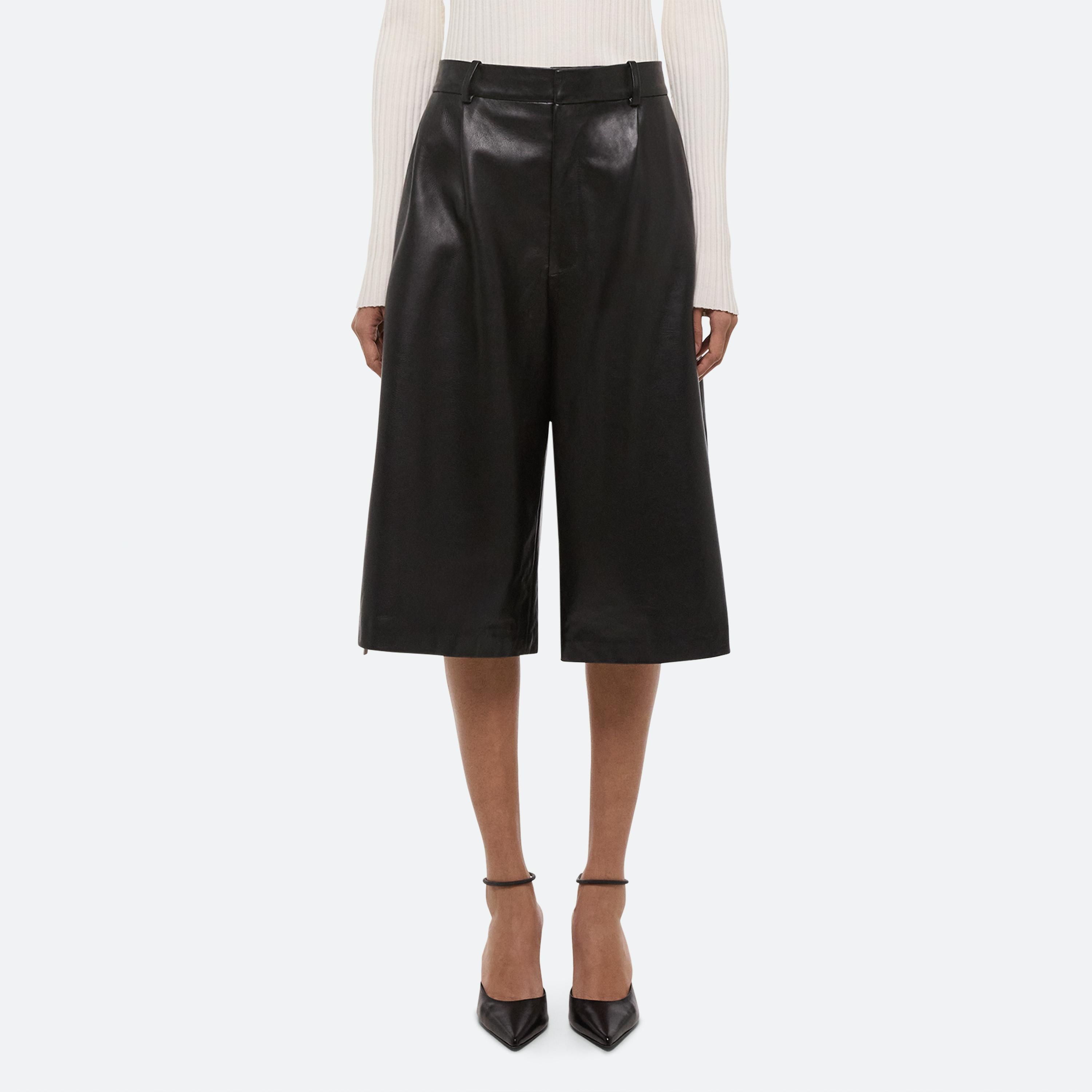 LEATHER ZOOT SHORTS - 3