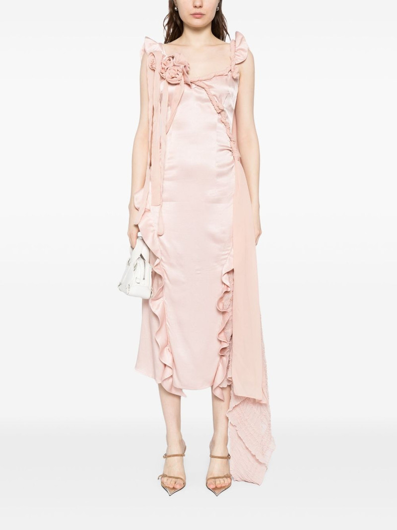 rokh gathered detail dress outlook