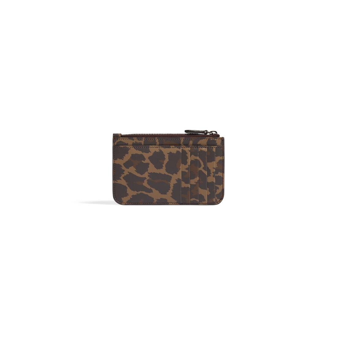 Women's Cash Large Long Coin And Card Holder With Leopard Print in Beige - 2