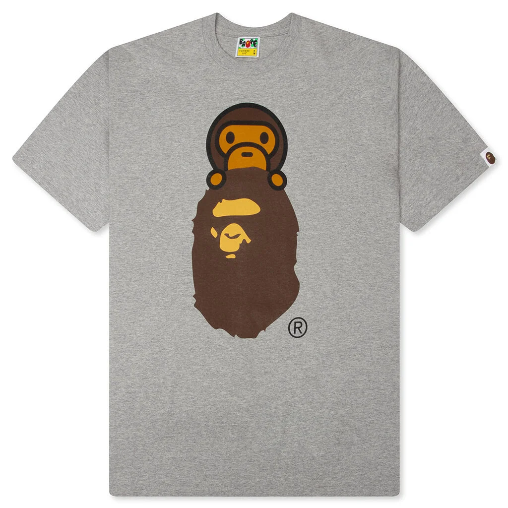 MILO ON APE HEAD TEE - GRAY - 1