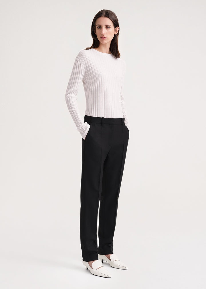 Mid-Waist slim trousers black - 3