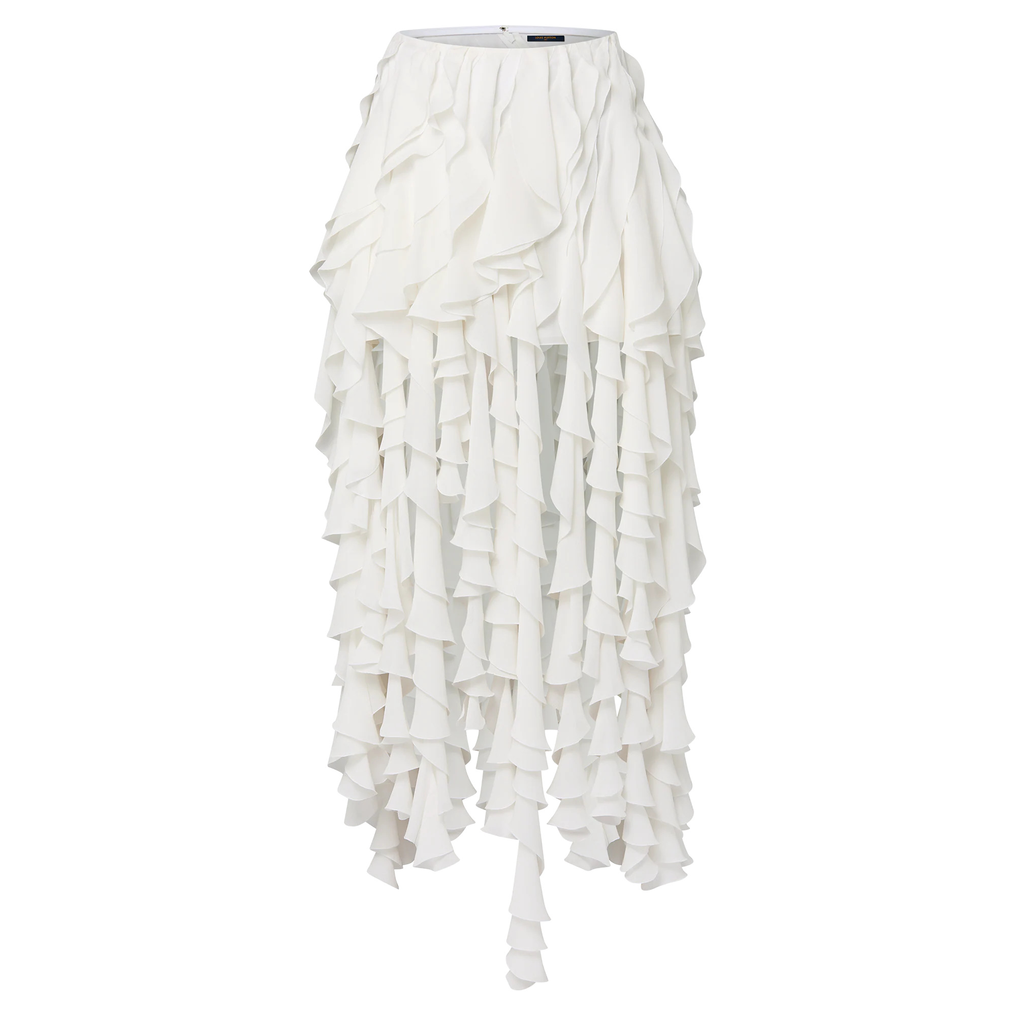 Silk Georgette Ruffle Skirt - 1