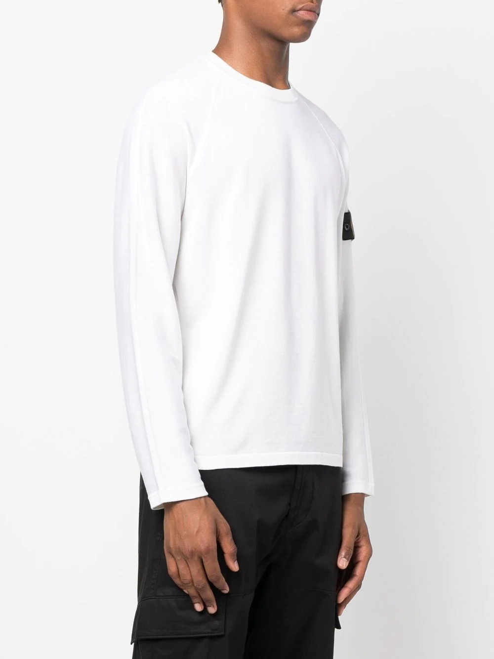 logo-patch long-sleeved jumper - 3