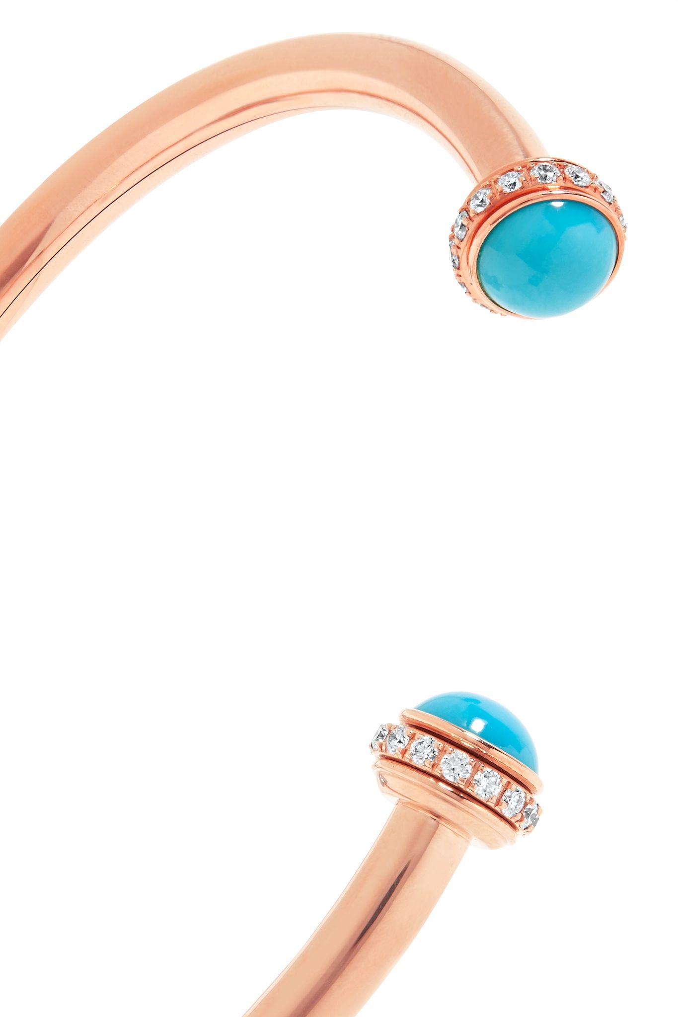 Possession 18-karat rose gold, turquoise and diamond cuff - 4