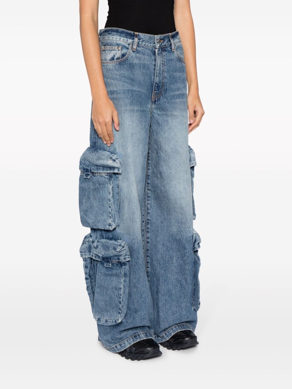 Baggy mid-rise wide-leg jeans - 3