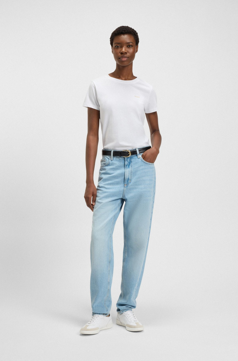 BOSS LOGO-DETAIL T-SHIRT IN COTTON JERSEY outlook