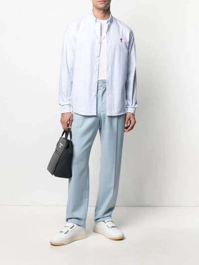 AMI Paris logo-embroidered button-down shirt outlook