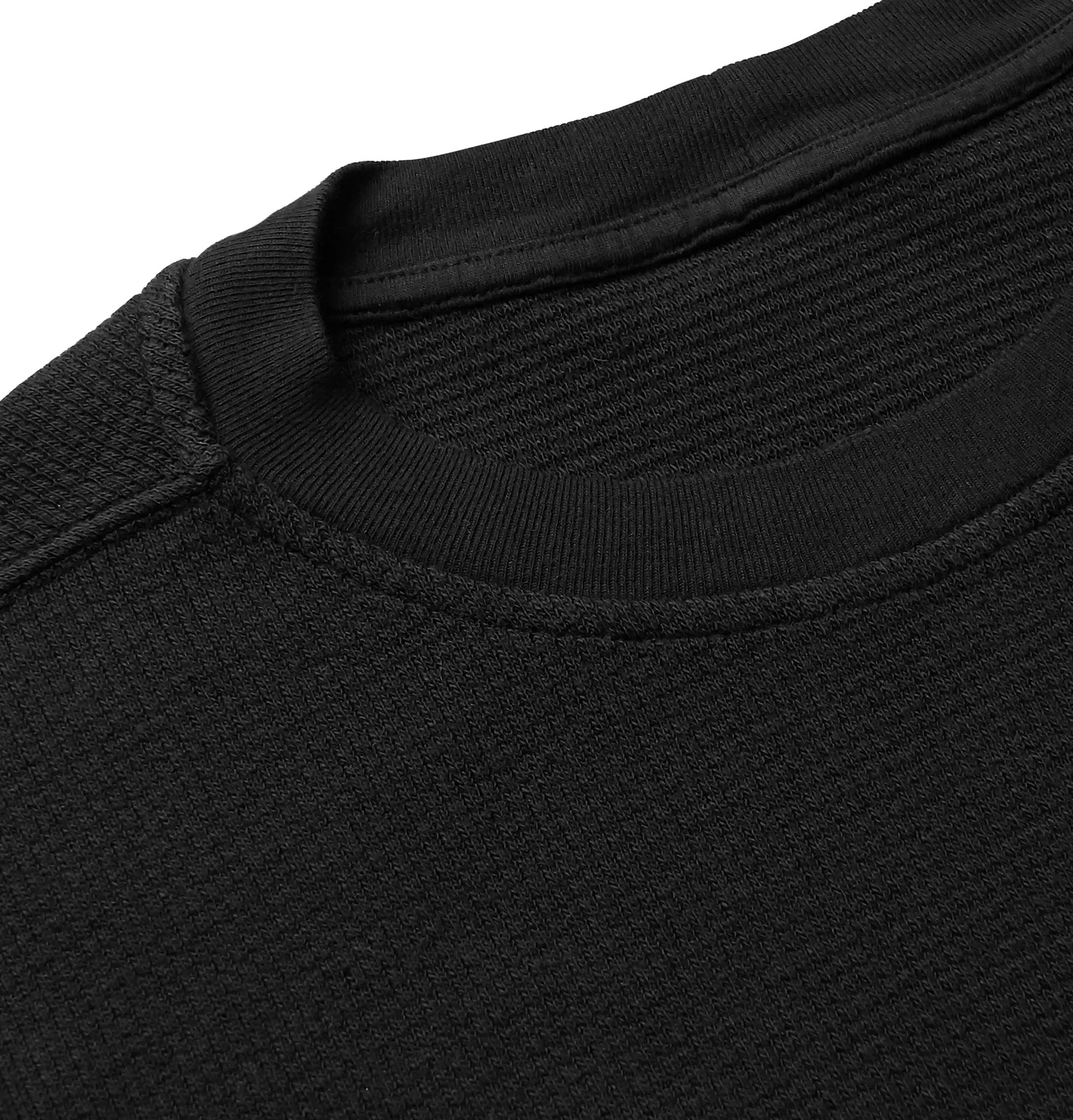 DRKSHDW Waffle-Knit Cotton Sweatshirt - 5