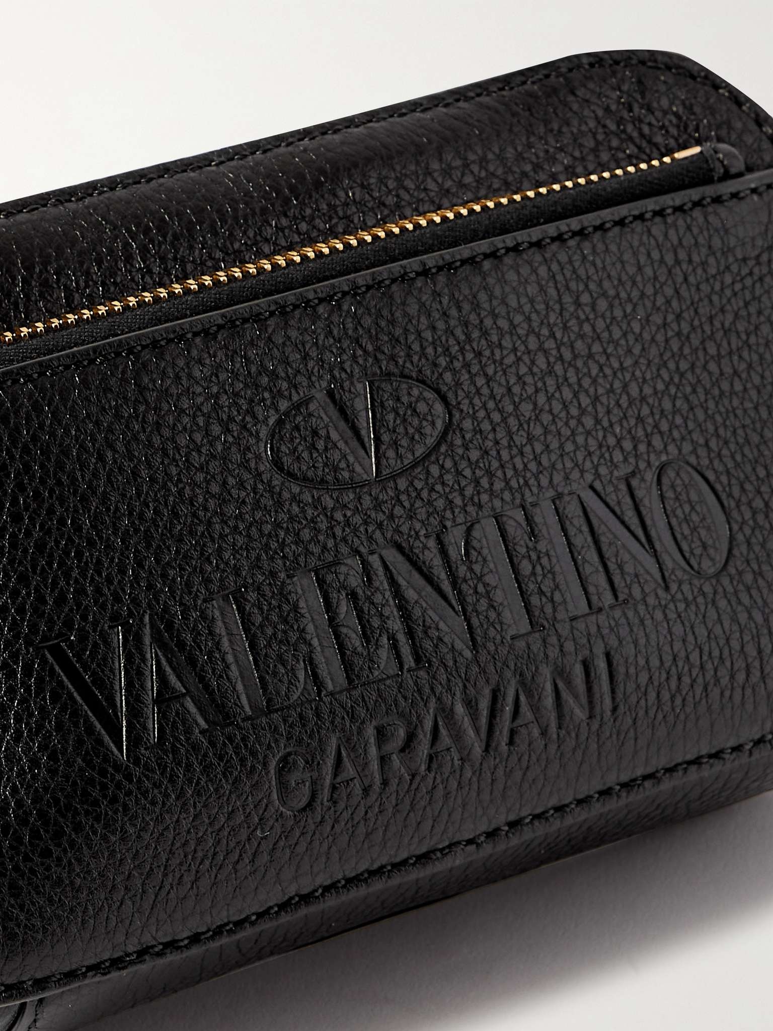 Valentino Garavani Convertible Logo-Debossed Full-Grain Leather Messenger Bag - 5