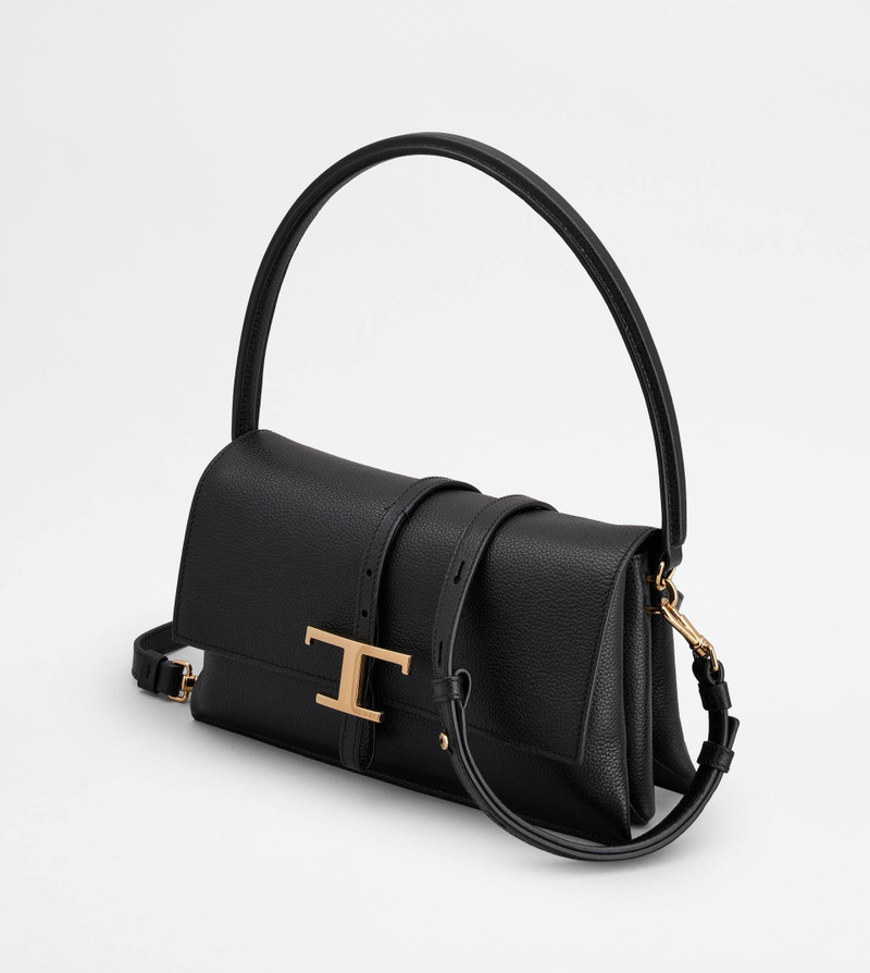 T TIMELESS FLAP BAG IN LEATHER MINI - BLACK 6