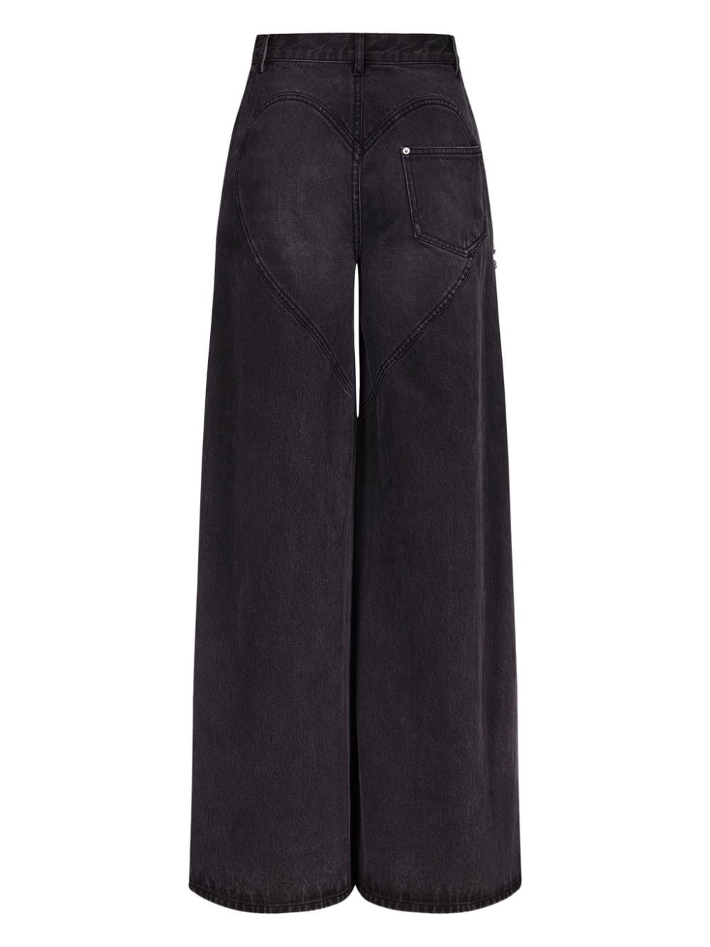 crystal-embellished high-rise wide-leg jeans - 6