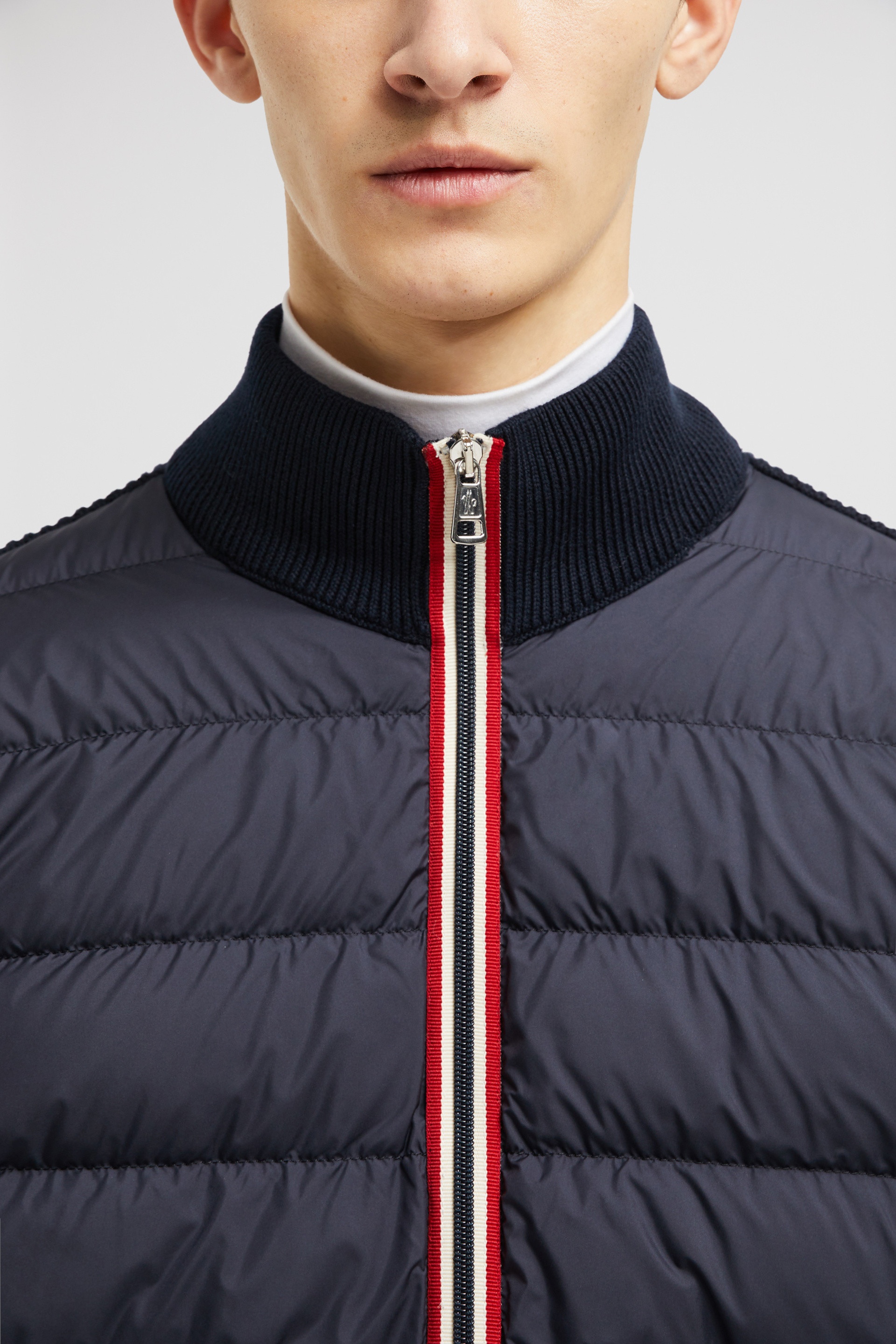 Padded Cotton Zip-Up Cardigan - 7