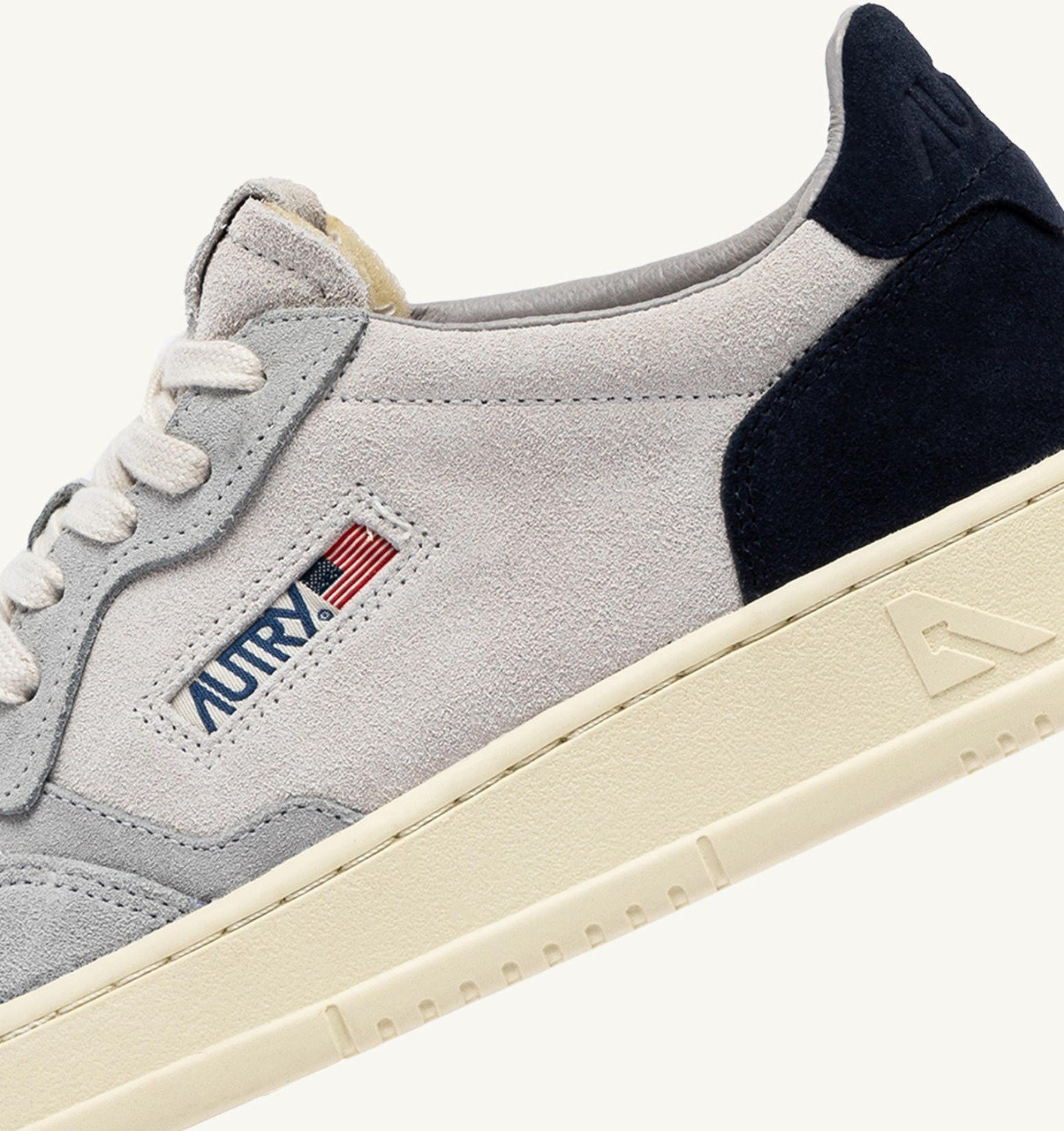 MEDALIST LOW SNEAKERS IN LOFT GRAY AND SPACE BLUE SUEDE - 7