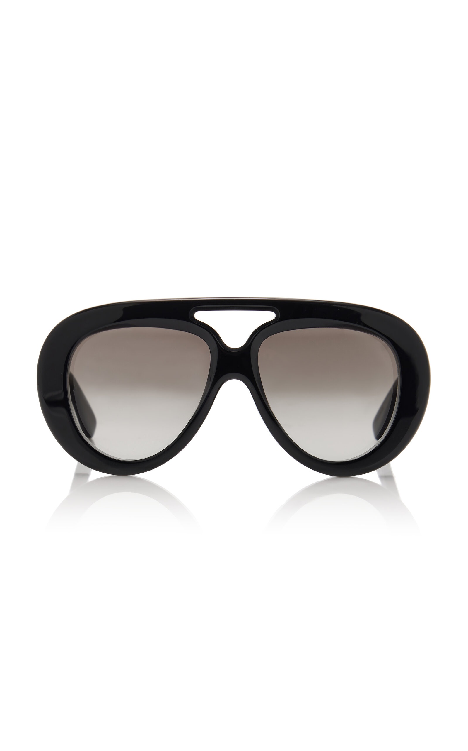 Curvy Oversized Aviator-Frame Acetate Sunglasses black - 1