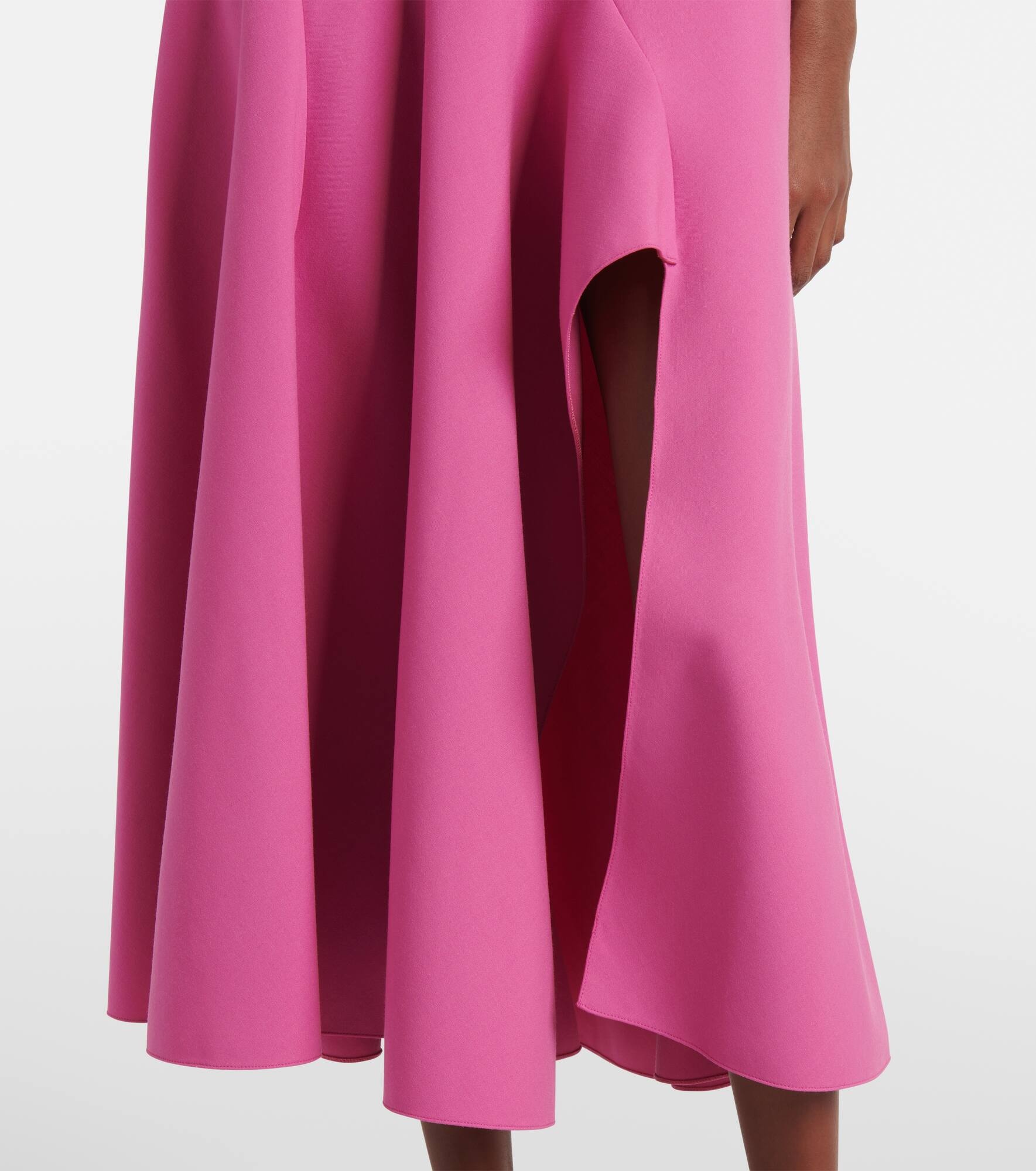 Draped wool-blend midi dress - 5
