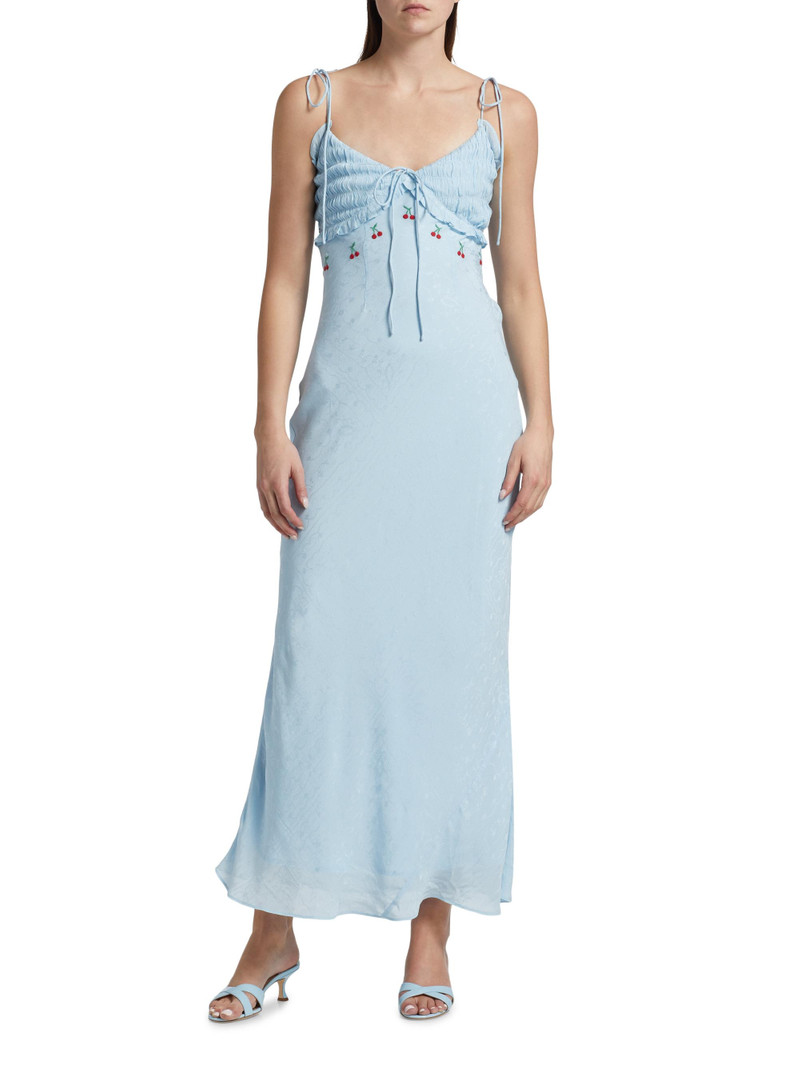 Women's Isabella Slip Midi-Dress - Blue Monika Jacquard 3