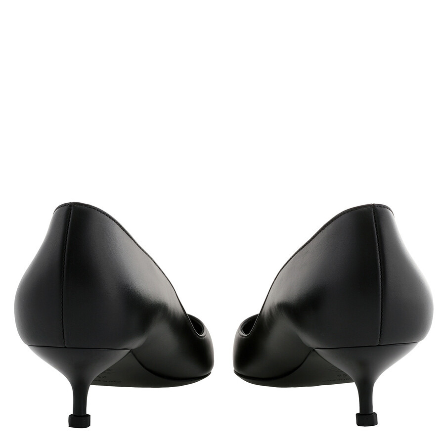 Alexander McQueen Black Leather Punk Pumps - 4