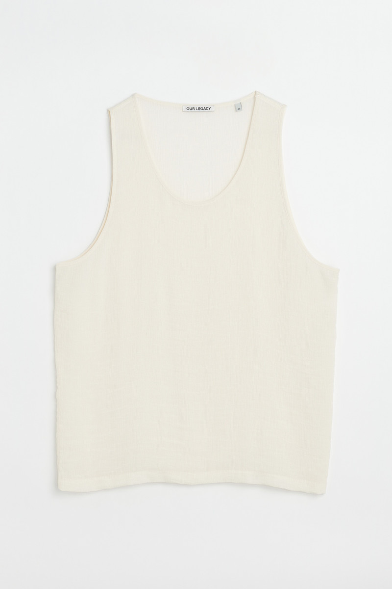 Singlet Almond Milk Ruffle Viscose 1