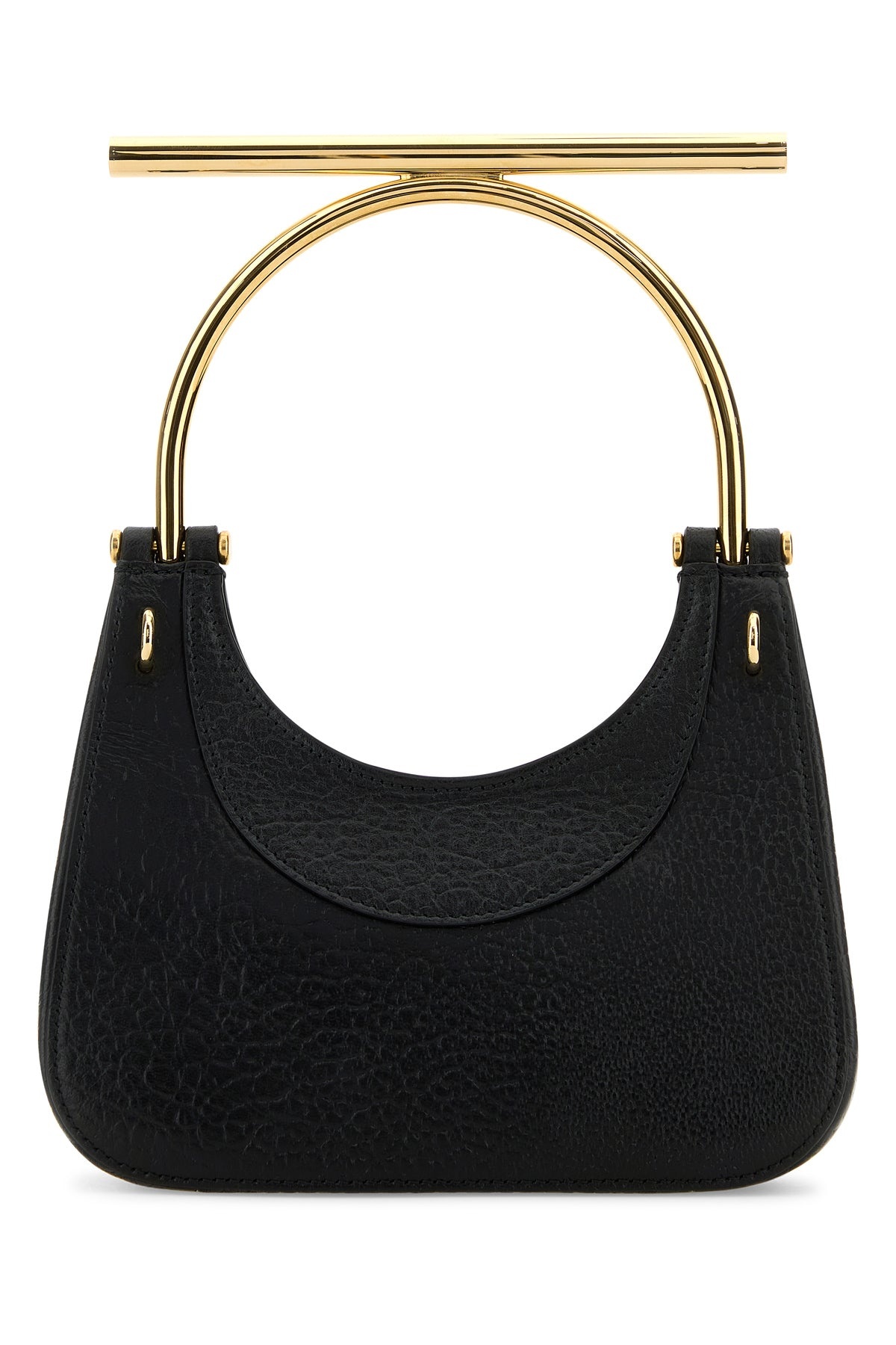 Black leather mini Cross-Bar handbag - 3