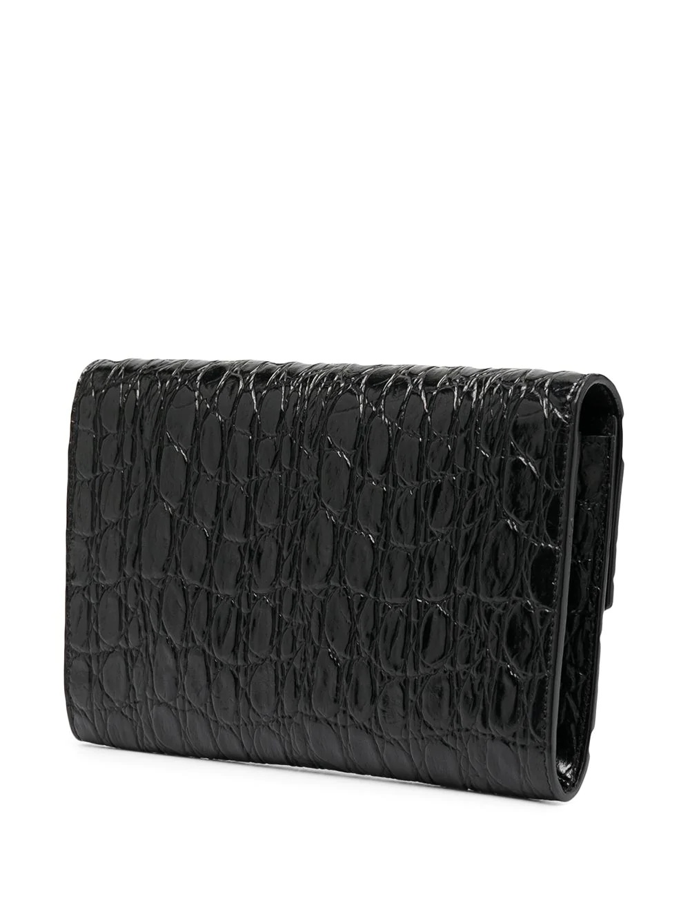 Uptown crocodile-effect chain wallet - 3