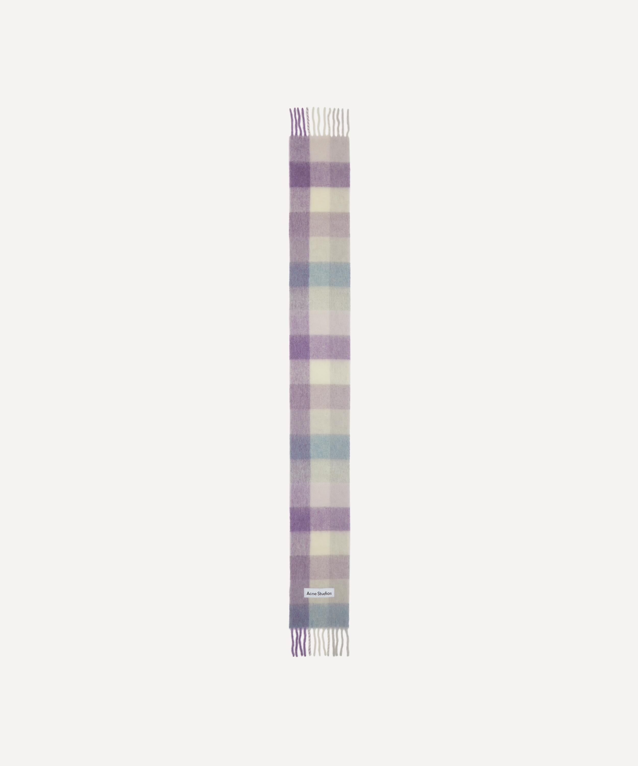 Mohair-Blend Checked Scarf - 1