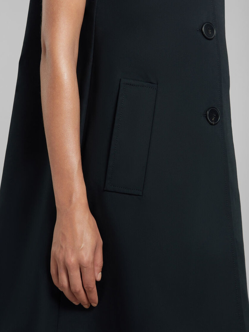 블랙 BONDED COTTON COCOON DRESS 5