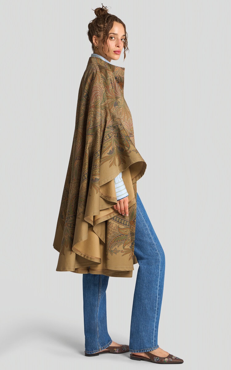 ポンチョ・ケープ Etro Cotton Cape With Floral Print Etro Cotton Cape With Floral Print – Ellie Belle