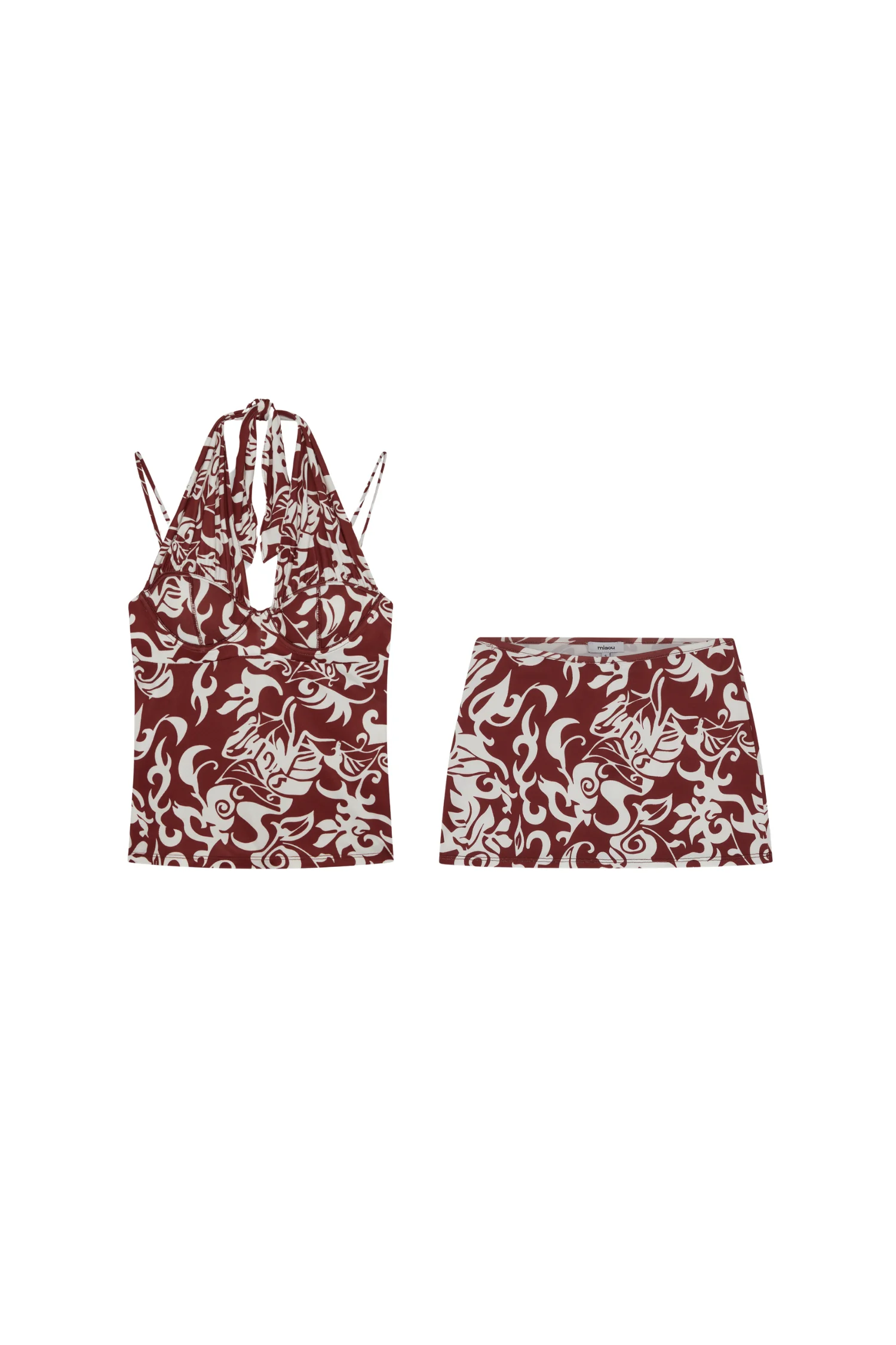 VITTORIA TOP + ELEKTRA SKIRT - RED HAWAIIAN - 1