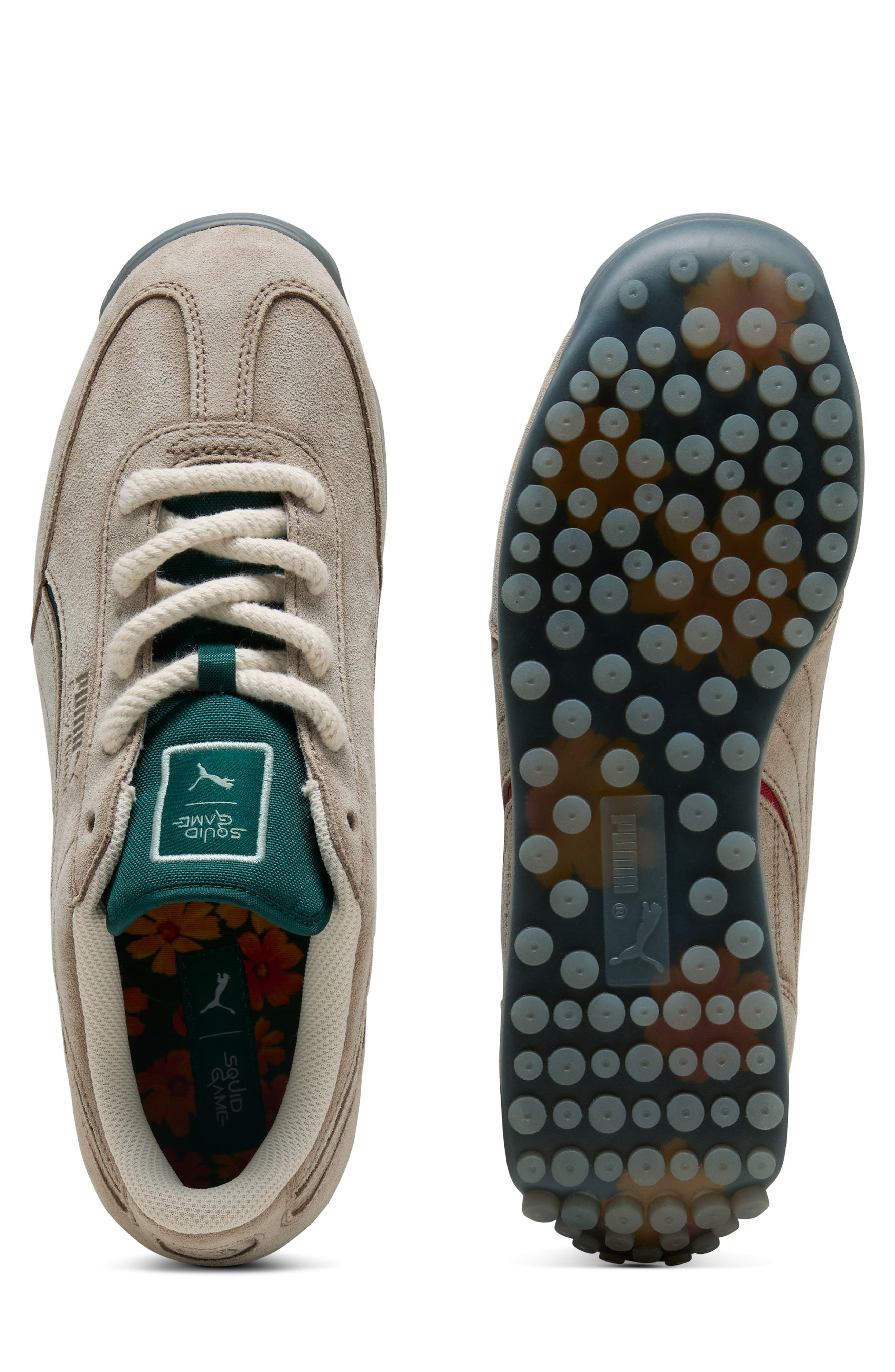 PUMA x 'Squid Game' Easy Rider Sneaker in Alpine Snow/Dark Myrtle/Red at Nordstrom - 5