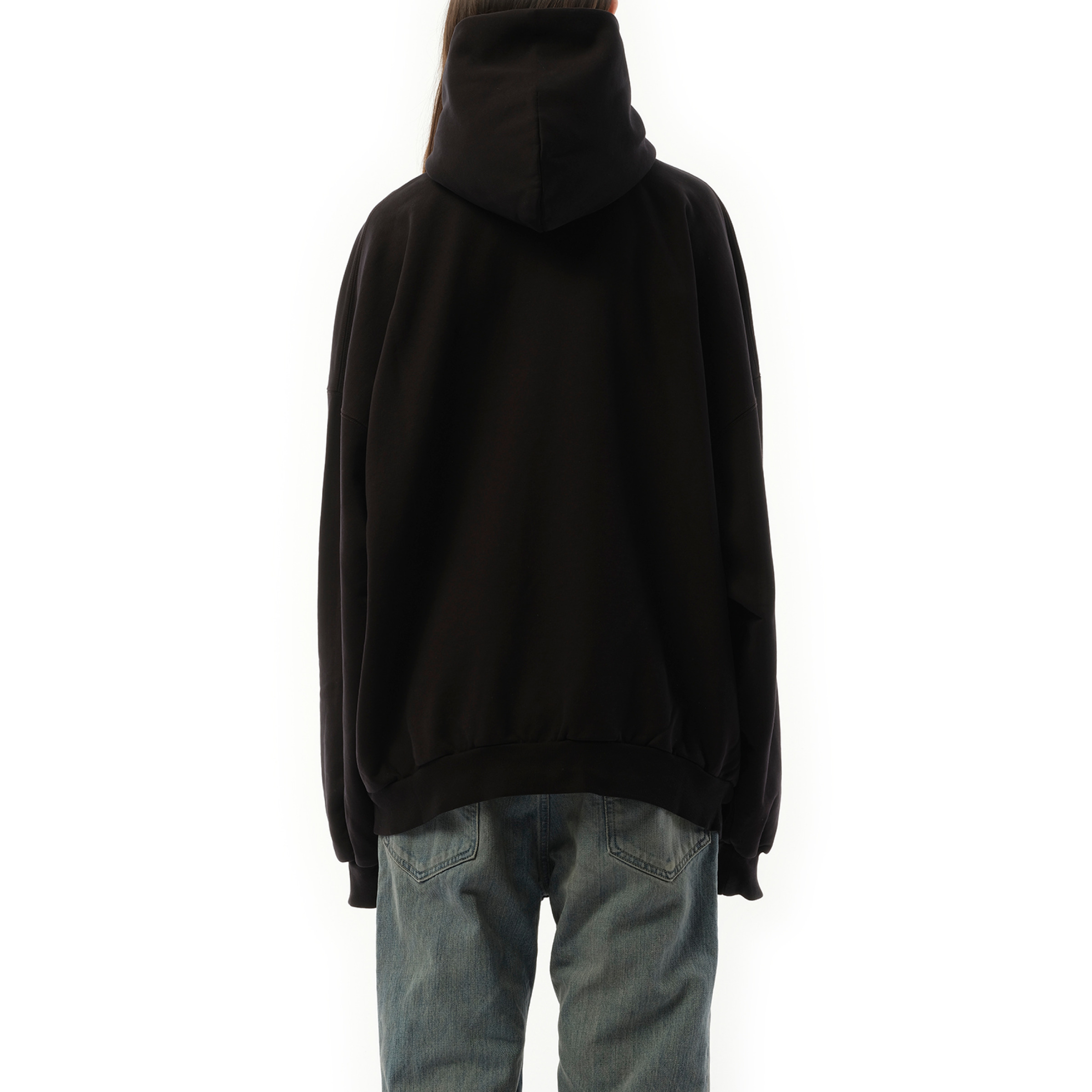 Beverly Hills Large Fit Hoodie in Washed Black - 5
