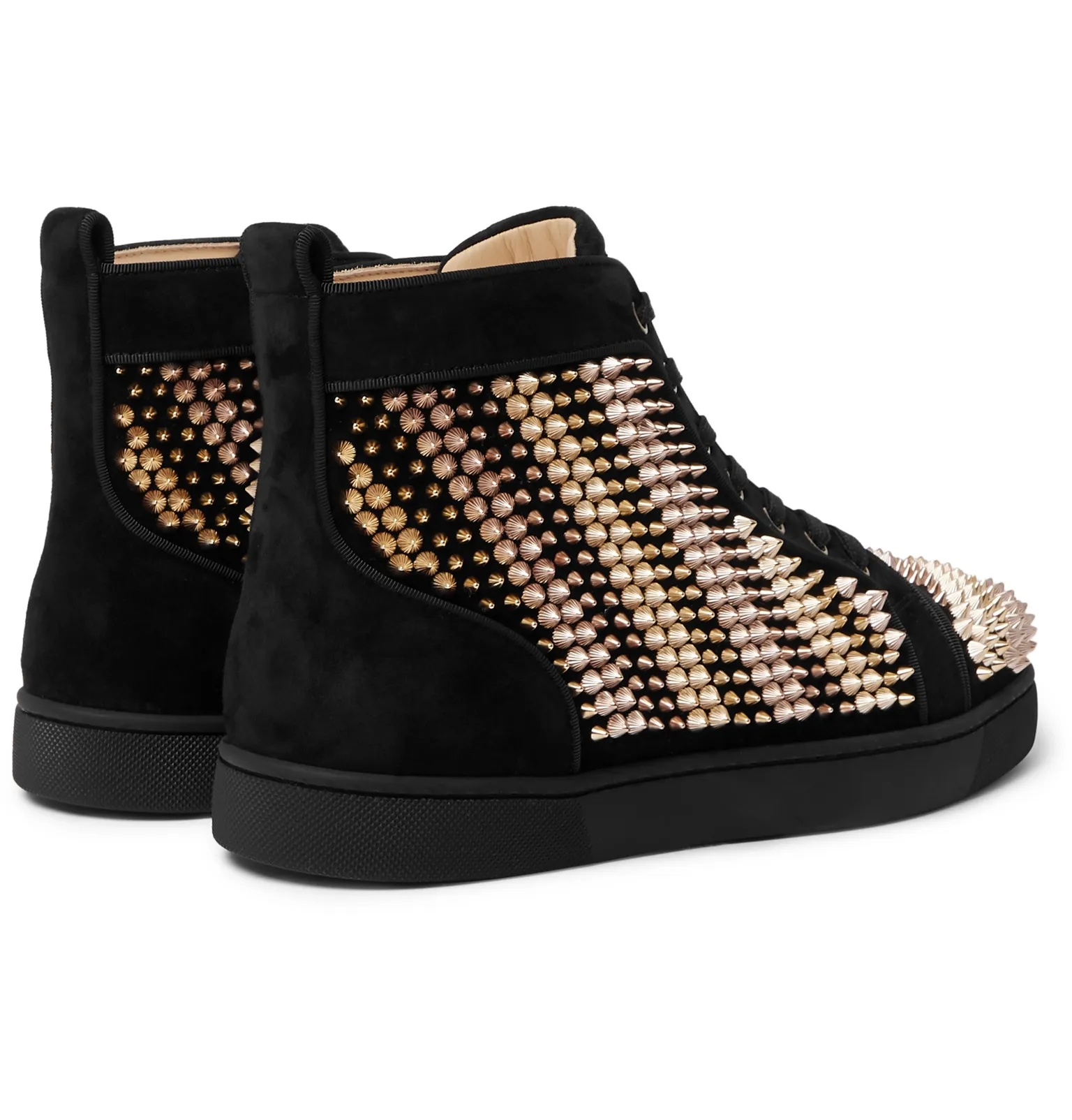 Galvalouis Spikes Suede High-Top Sneakers - 5