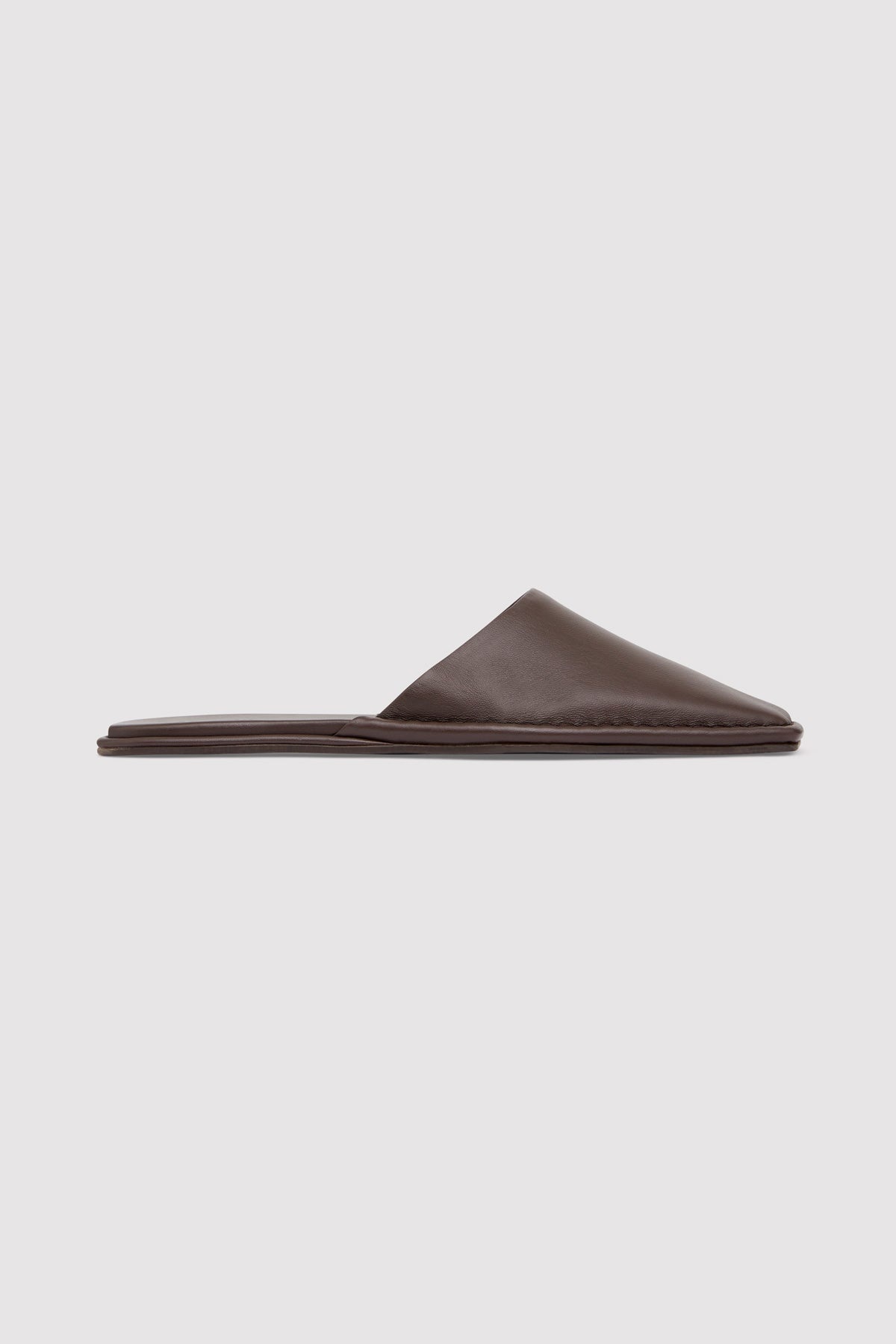 Soft Square Toe Flat - Chocolate - 1