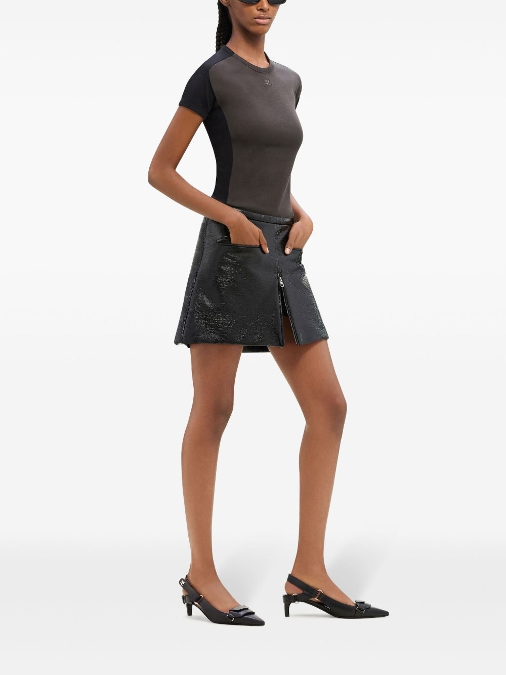 Heritage coated miniskirt - 3