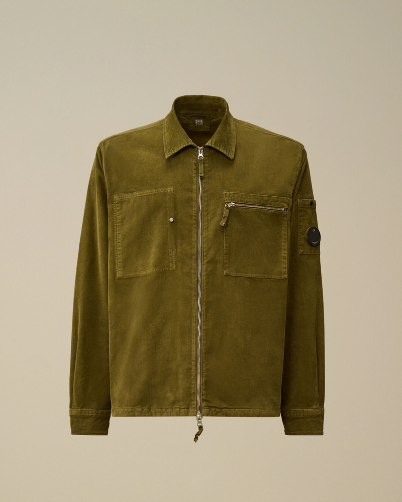 Corduroy Lens Zipped Overshirt 1