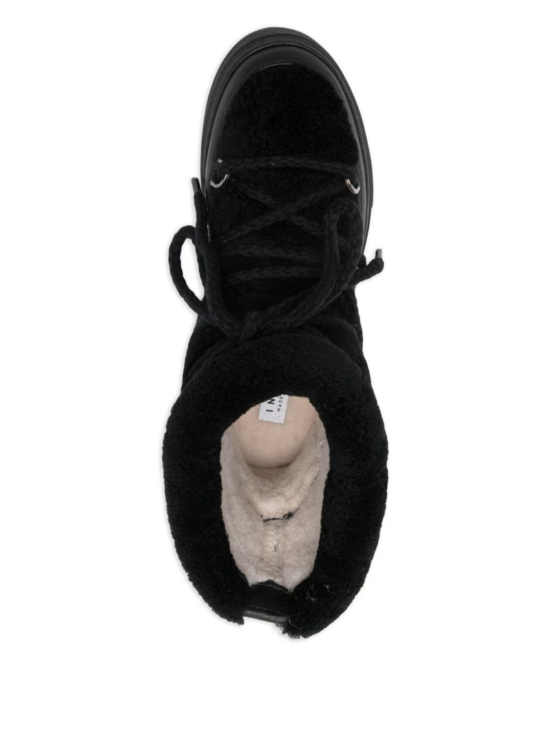 lace-up shearling boots 4