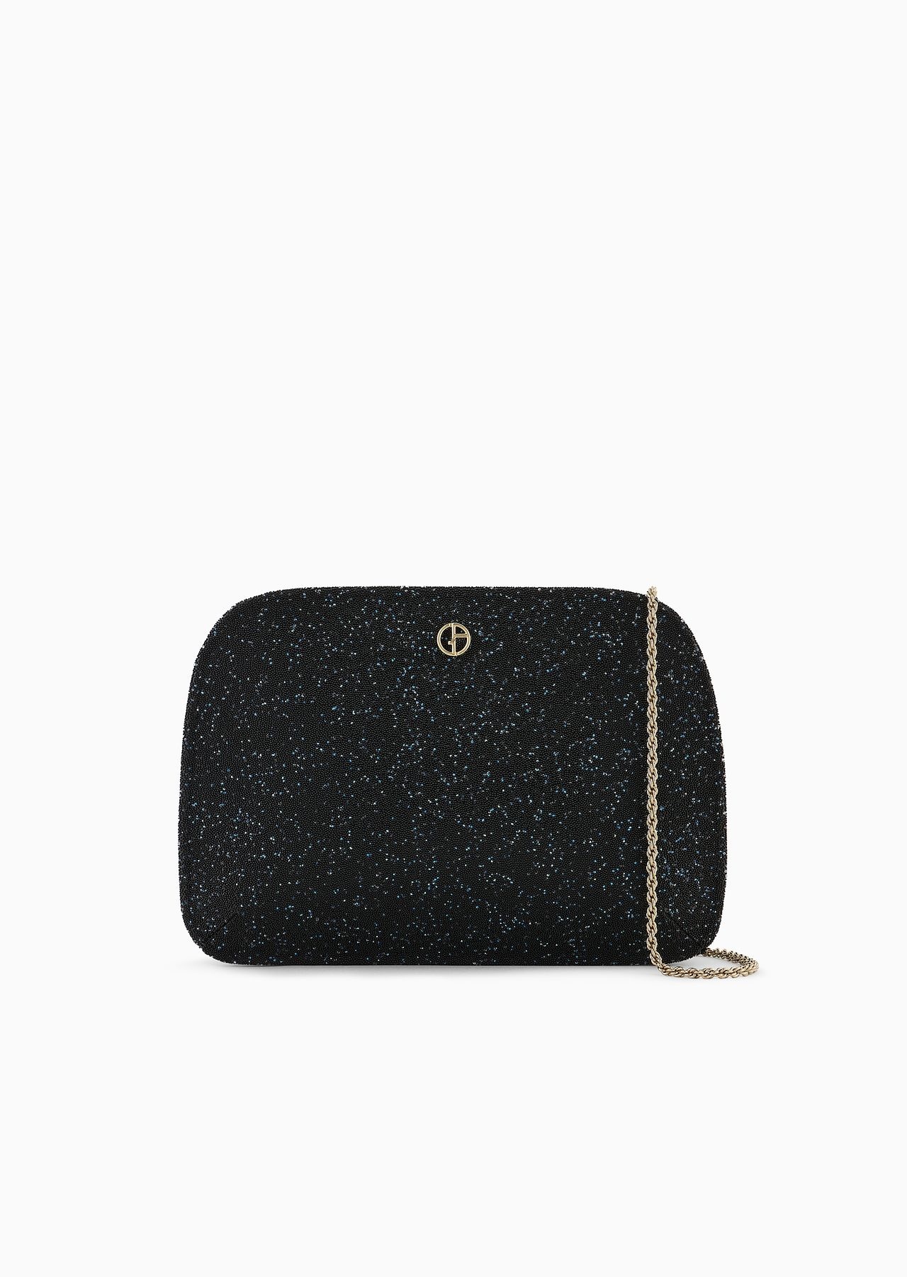 La Prima patent leather and rhinestone clutch bag - 1