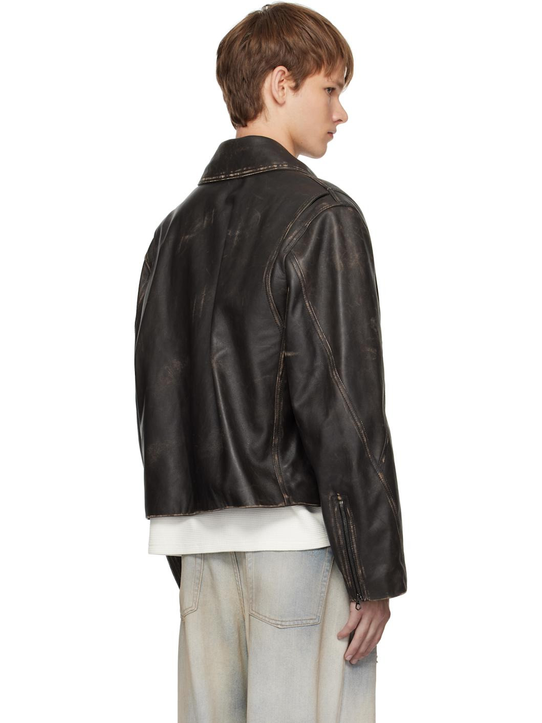 Brown Void Leather Jacket - 3