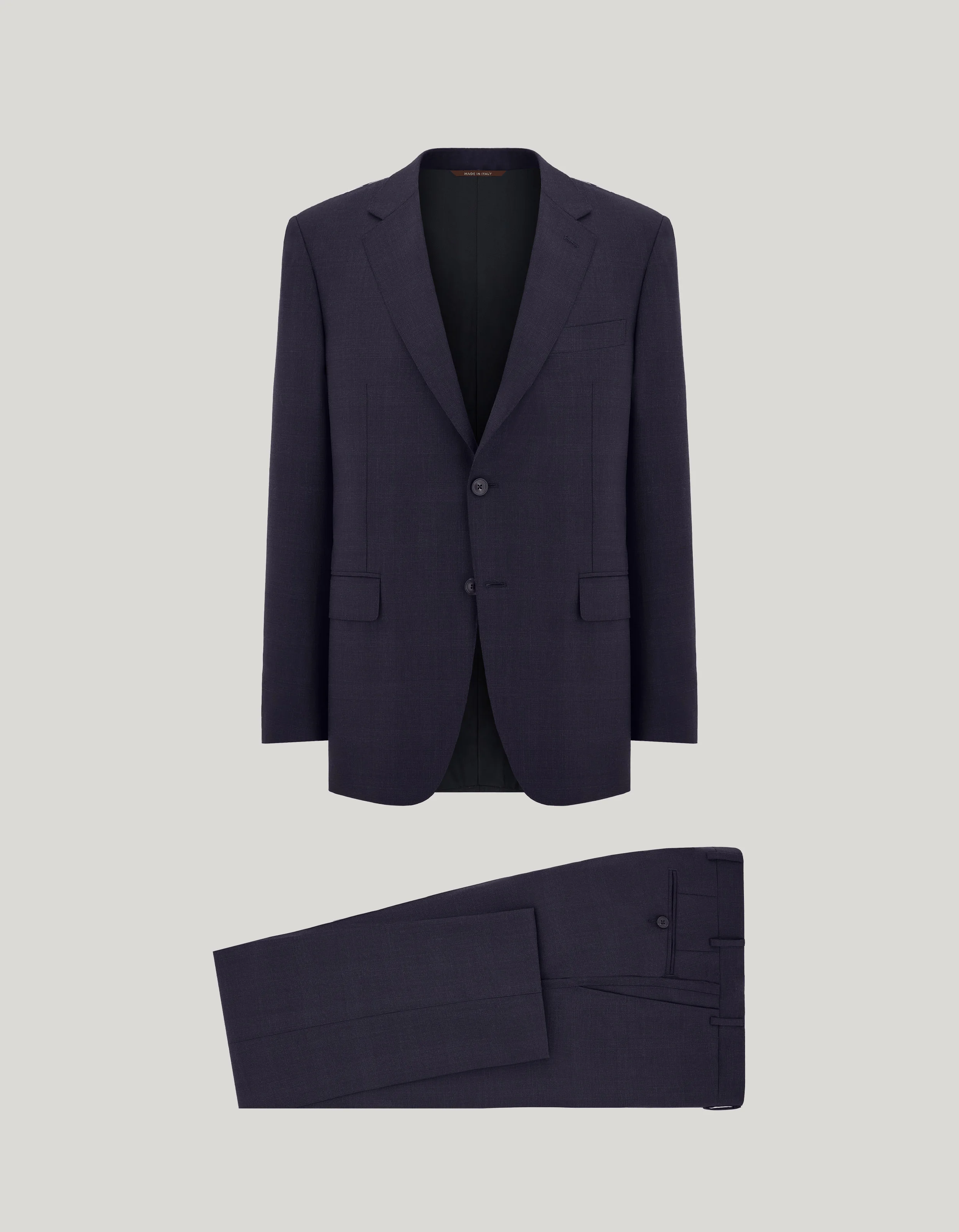 BLUE CANALI IMPECCABILE 150’S WOOL OVERCHECK REGULAR-FIT SUIT - 1