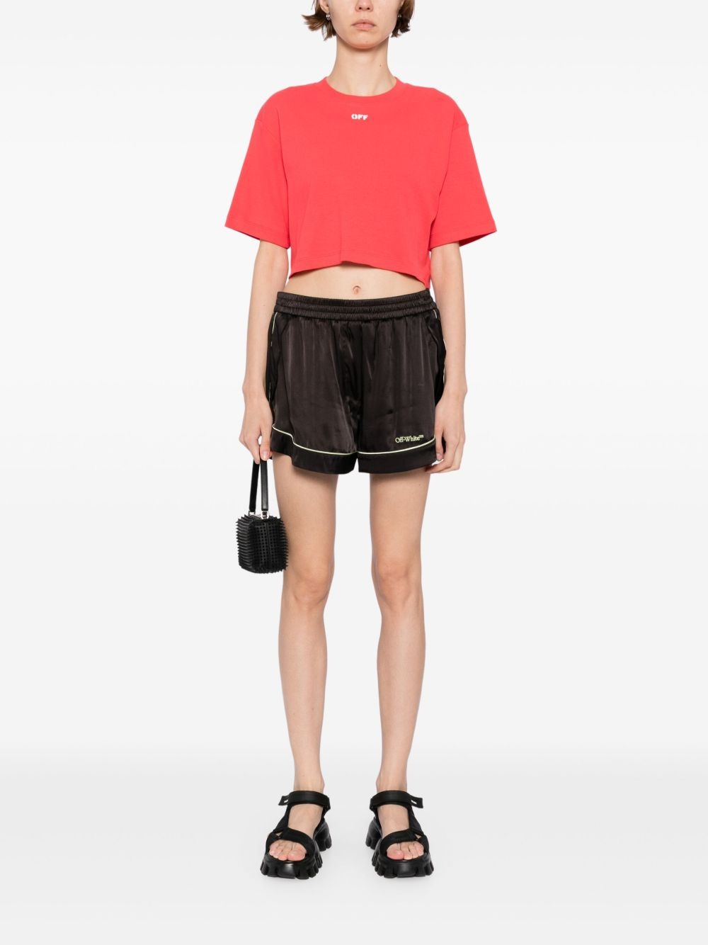 logo-embroidered shorts - 2
