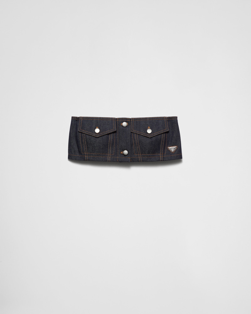 Crop top in selvedge denim 1