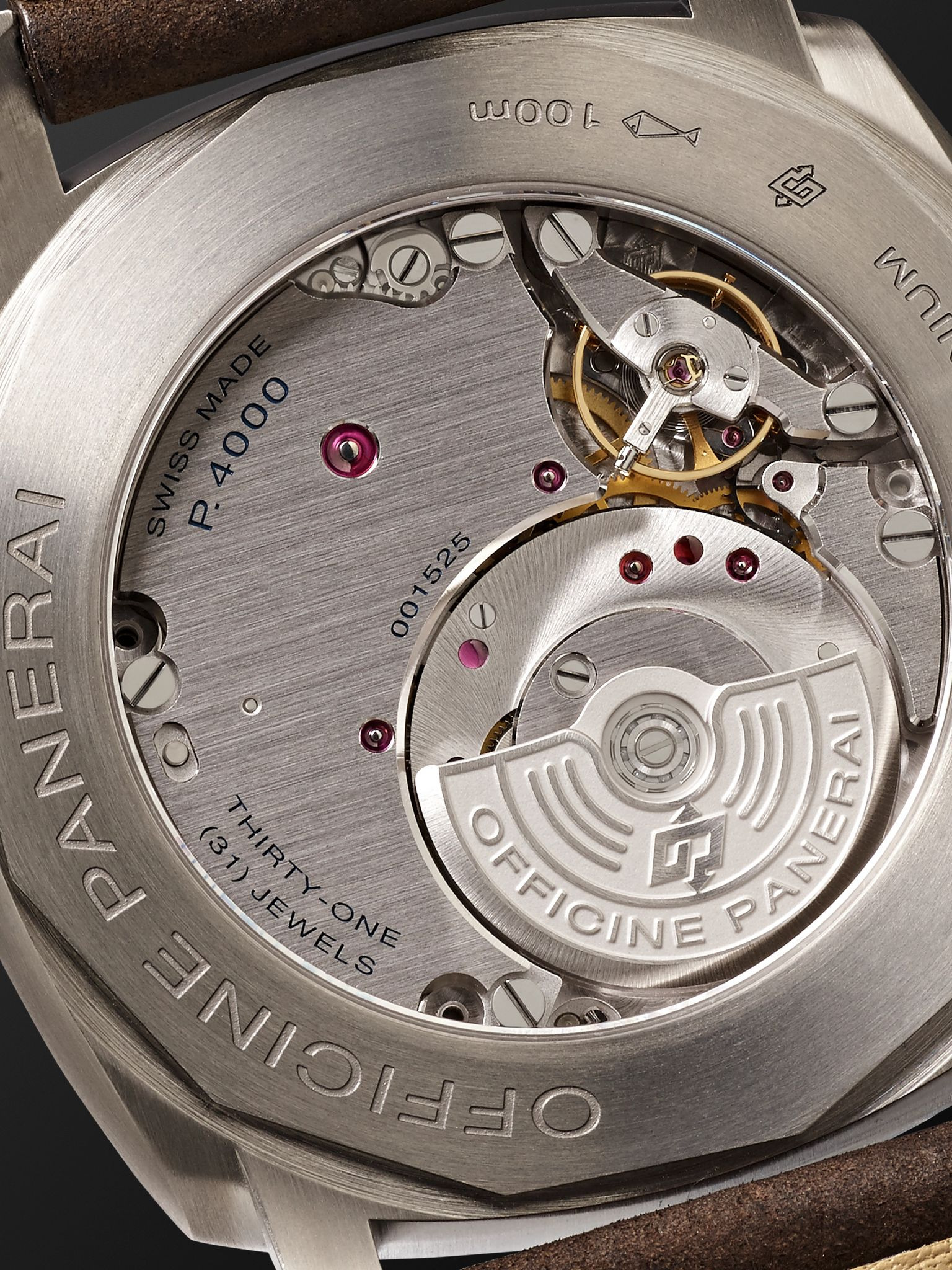 Radiomir 1940 3 Days Automatic Titanio 45mm Titanium and Leather Watch, Ref. No. PAM00619 Brown - 3