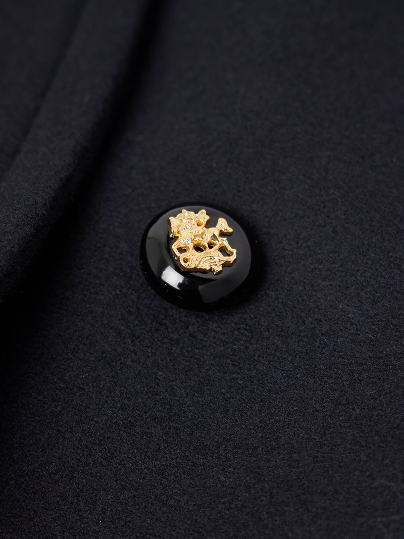 Double-Breasted Wool Peacoat Navy 4