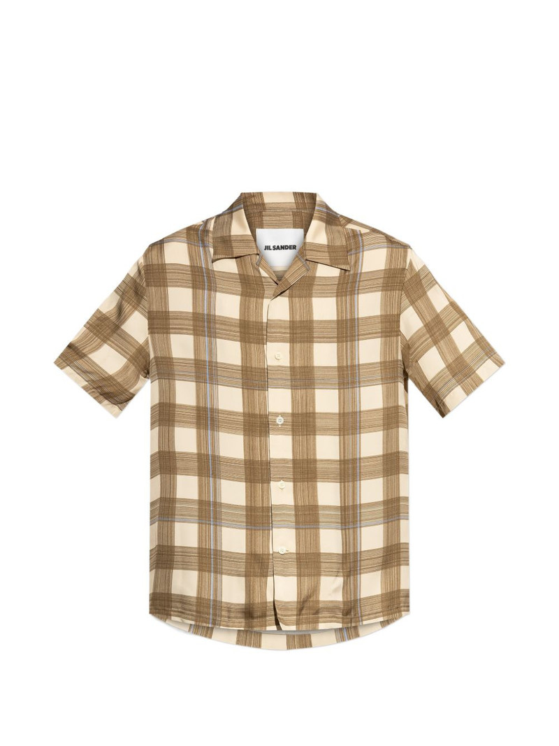 checked-pattern short-sleeve shirt 1