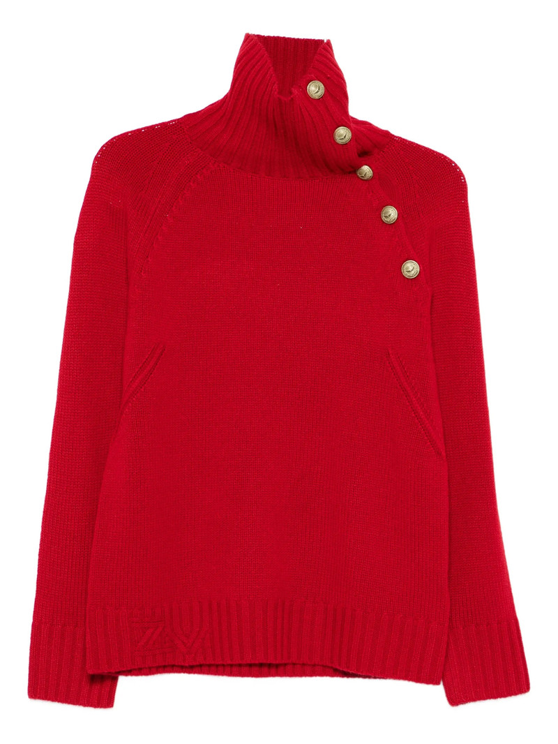 Zadig & Voltaire High-neck Button-detail Sweater 1