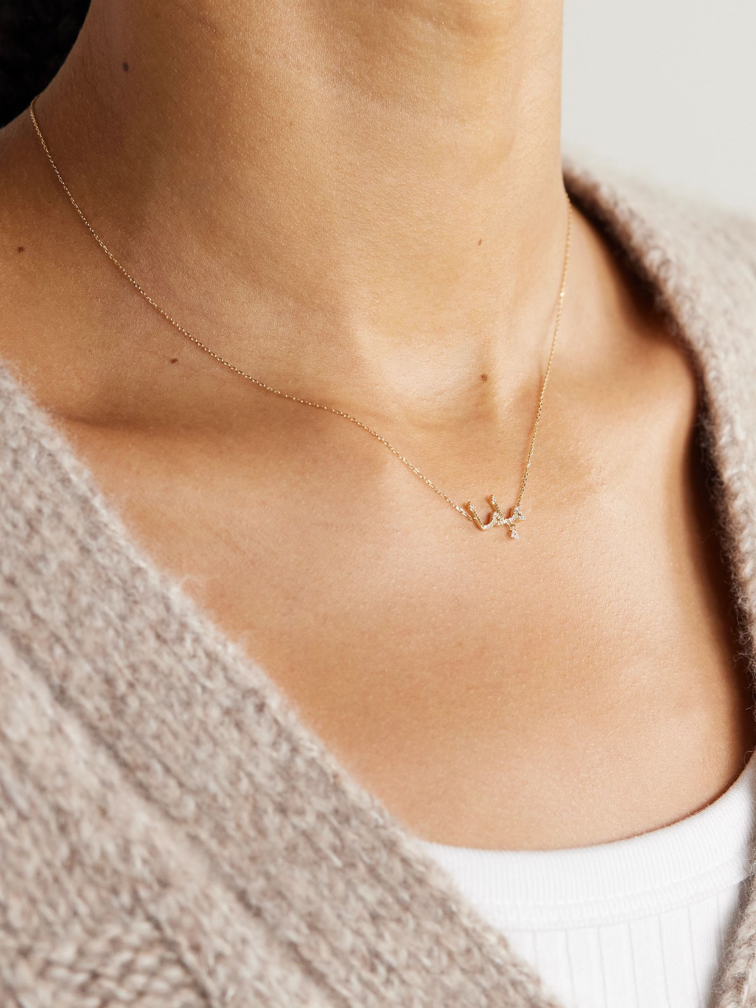 18-karat gold diamond necklace Gold - 2
