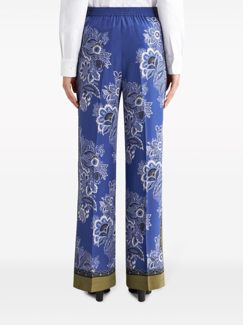 bandana-print straight-leg silk trousers - 4