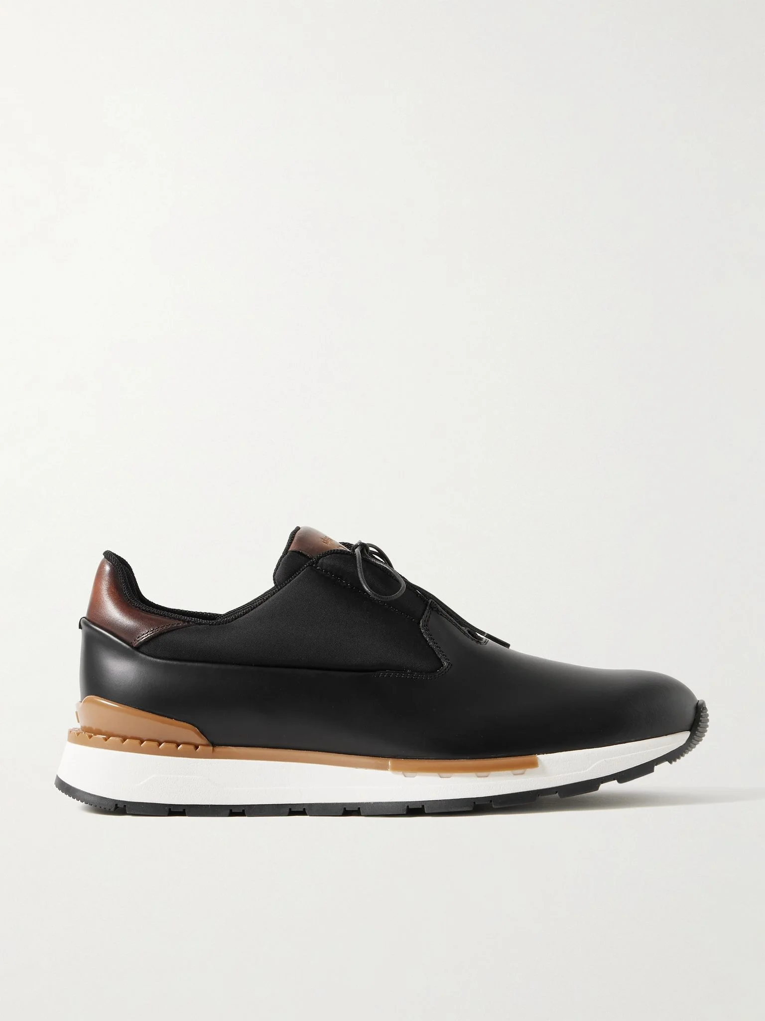 Fast Track Torino Leather and Shell Sneakers Black - 1