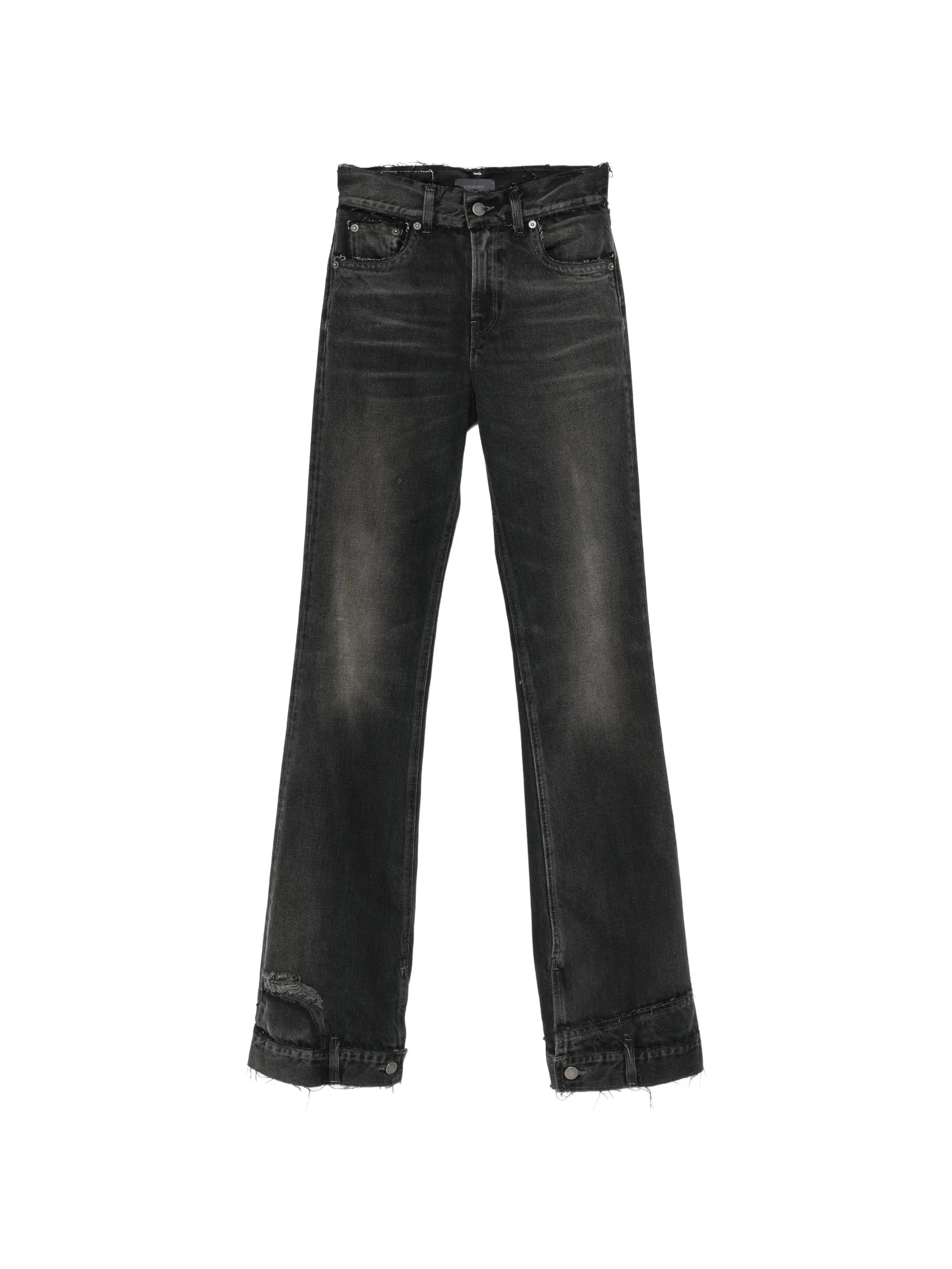 Haikure Distressed-effect Raw-cut Jeans - 1