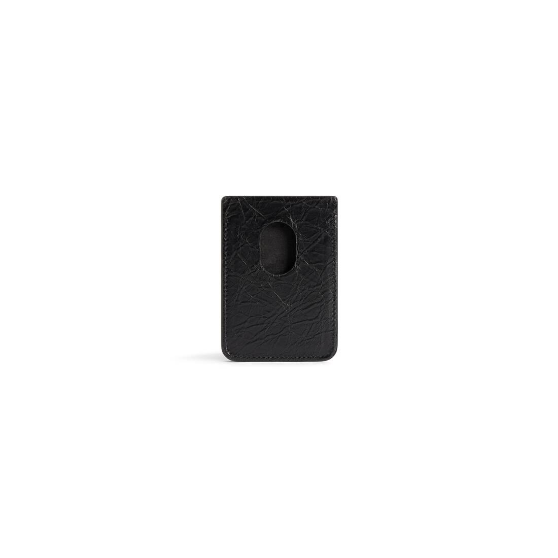 Men's Cash Magnet Card Holder Diy Metal  in Black/white - 2