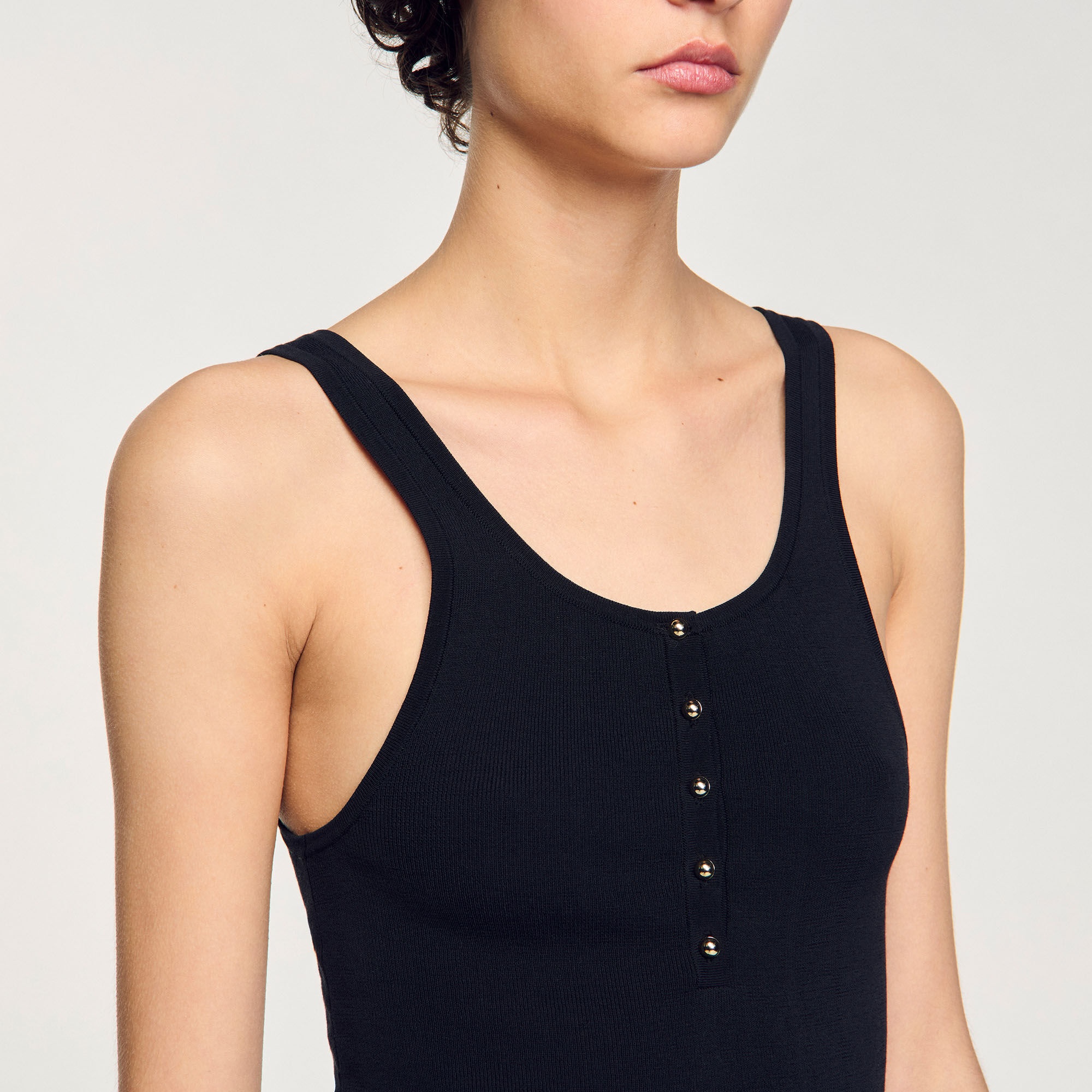 RIB KNIT VEST TOP - 3